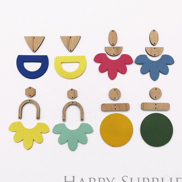 Handmade Wood Connector | Earrings Findings | Wooden Charm | Earrings Charms | DIY Earrings | Jewelry Making Supplies (SWA054)