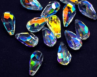Teardrop for Suncatcher Aura Small Crystal Drop AB Aurora Borealis Prism Rainbow Maker Chandelier Crystal Glass ,Sun Catchers  (TR-104)