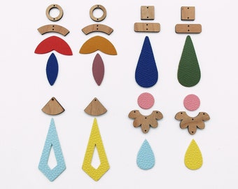 Handmade Wood Connector | Earrings Findings | Wooden Charm | Earrings Charms | DIY Earrings | Jewelry Making Supplies (SWA059)