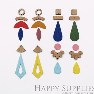 Handmade Wood Connector | Earrings Findings | Wooden Charm | Earrings Charms | DIY Earrings | Jewelry Making Supplies (SWA059)