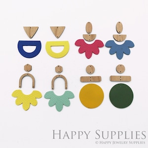 Handmade Wood Connector | Earrings Findings | Wooden Charm | Earrings Charms | DIY Earrings | Jewelry Making Supplies (SWA054)