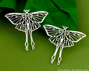 Moth Stainless Steel Charm, Pendant,Stainless Steel Findings, Necklace Pendant,Earrings Charm,Jewelry Supplies, Butterfly Charm(SSD2433)
