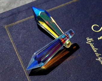Cristaux de glaçons pour attrape-soleil Aura, petite goutte de cristal AB, lustre aurora boréale prisme arc-en-ciel, verre de cristal, attrape-soleil (TR-107)