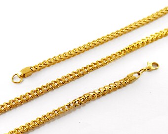 18K gold stainless steel necklace chain, chain necklace for men, chain for women, chain for pendant (W110)