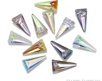 10pcs Crystal Charms, Triangle Earrings Pendant, Triangle Catcher Supplies, Love Earring, Earring Findings, Jewellery Supplies (TR-245)