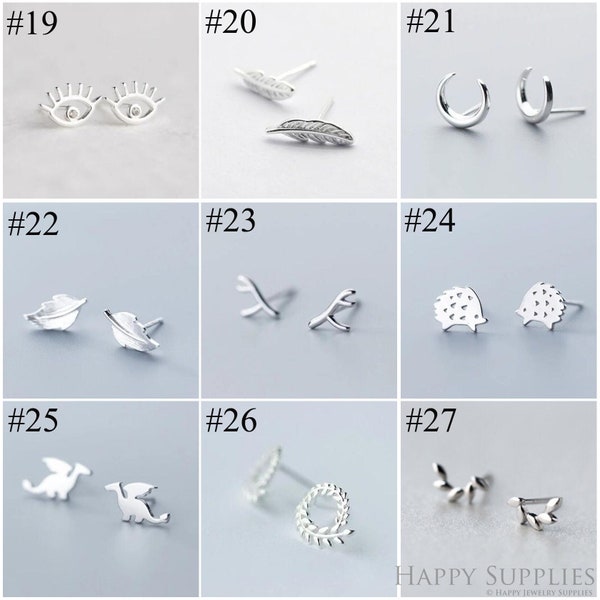 Stud Earrings, 925 Sterling Silver Stud Earrings,Tiny Stud Earrings, Minimalist Earrings, Earrings Studs, Earring Findings, Earrings (925)