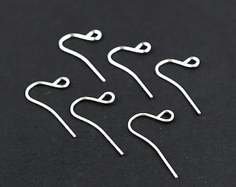 20pcs Nickel Free & Lead Free Silver Brass Hoop Earrings (ZE159-S)