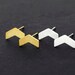 Nickel Free - High Quality Geometric Dual-used Golden / Silver Brass Earring Post Finding with Ear Stud Stopper (ZEN121)