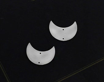 10pcs Geometric Moon Stainless Steel Charms, Moon Steel Charms, Geometry Stainless Steel Jewelry Supplies, Necklace & Earrings (SDE036)