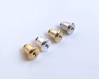 200pcs 6x5mm Earring Studs Back Stoppers (25210)
