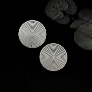 4pcs Round Stainless Steel Charms, Round Steel Charms, Geometry Stainless Steel Jewelry Supplies, DIY Necklace, Earrings (SDE012)