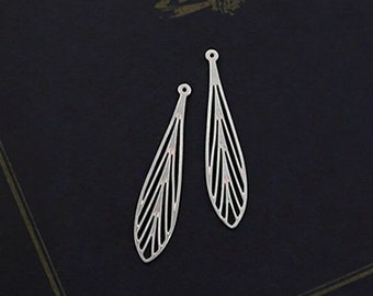 10pcs Leaf Stainless Steel Charms, Leaf Steel Charms, Leaf Geometry Stainless Steel Jewelry Supplies, Necklace & Earrings (SSD536-small)