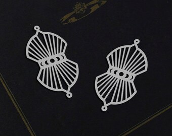 Geometry Stainless Steel Charm, Fan-shaped Charms, Fan-shaped Stainless Steel Jewelry Findings, Fit For DIY Necklace, Earrings (SSD859)