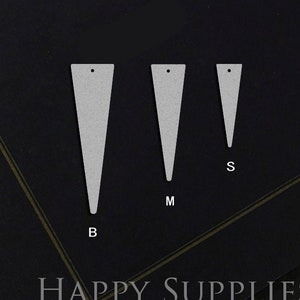 Triangle Stainless Steel Charms, Triangle Steel Charms, Geometry Stainless Steel Jewelry Supplies, Fit For DIY Necklace, Earrings (SDE074)