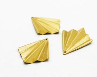 8 pièces breloques/pendentifs géométriques en laiton brut, adaptés pour collier de géométrie bricolage, broche en laiton, boucles d'oreilles géométriques (NZG134)