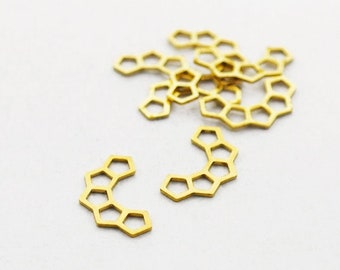 30Pcs Raw Brass GeometricPenses dépendantes / Connecteur (NZG98)