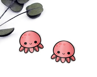 Acrylic Resin Charm, Octopus Acrylic Earrings Charms ,Resin Stud Earrings Charm ,Acrylic Jewelry Findings ,Resin Earrings Supply (AR535)