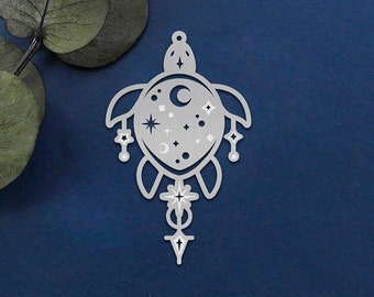 Hand Etched Stainless Steel Charms, Corroded Geometry Charms, Tortoise Stainless Steel Jewelry Supplies, DIY Necklace, Earrings (SSB335)