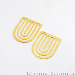 6Pcs Semicircle Pendant Charms Connector / Jewelry Making - Necklace Jewelry Findings - 20x20mm (NZG225)