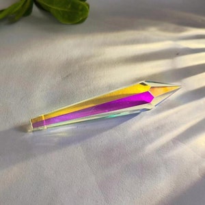 Icicle Crystals for Suncatcher Aura Small Crystal Drop AB Aurora Borealis Prism Rainbow Maker Chandelier Crystal Glass ,Sun CatchersTR-107 image 1