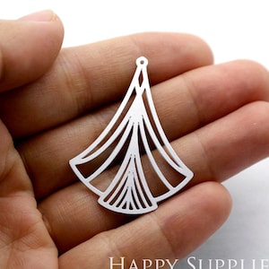 Baroque Stainless Steel Charms,  Geometric Steel Charms, Geometric Stainless Steel Jewelry Supplies, DIY Necklace, Earrings (SSD244)