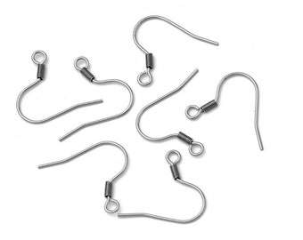 Hypoallergenic Surgical 316L Stainless Steel French Hook Earrings, Stainless Steel French Hook Earrings, Fish Hook Earring Wires (BXG006)