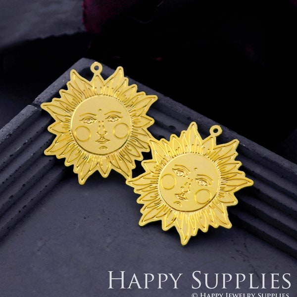 Brass Charms Sun Etched Charms, Brass Findings, Bar Raw Brass Earrings Charms, Brass Connectors, Making Jewelry Supplies (RD931)