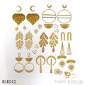 42 Pcs Bulk Charms Raw Brass Earring Charm, Wholesale Earring Findings,Earring Connector,Sun Catcher Pendant,Making Jewelry Supplies(RHD012) product logo