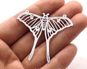 Butterfly Stainless Steel Charms, Geometric Charms, Butterfly Stainless Steel Jewelry Supplies, DIY Necklace, Butterfly Earrings (SSD653)