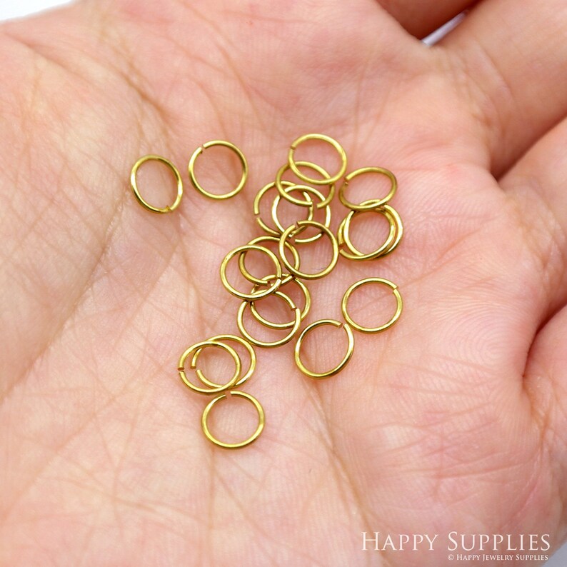 Brass Closed Jump Rings Raw Brass Circle Closed Jump Ring Etsy