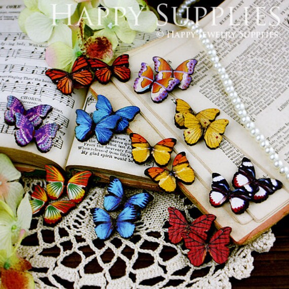Colorful butterfly charms deals