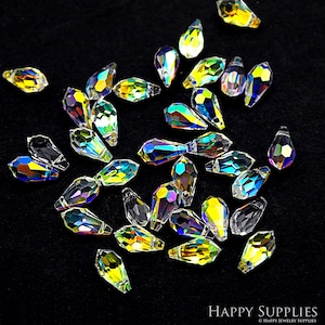 Mini Teardrop for Suncatcher Aura Small Crystal Drop AB Aurora Borealis Prism Rainbow Maker Chandelier Crystal Glass (TR-113)