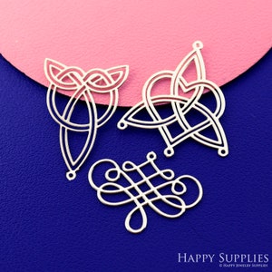 Stainless Steel Knot Charms, Geometry Steel Charms, Geometry Stainless Steel Jewelry Supplies, Necklace, Geometric Earrings(SSD2687)