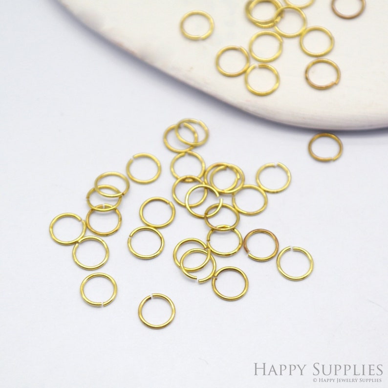 Brass Closed Jump Rings Raw Brass Circle Closed Jump Ring Etsy