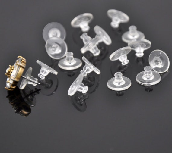 Tube Silicon Earring Backs, Rubber Earring Stopper Nuts 