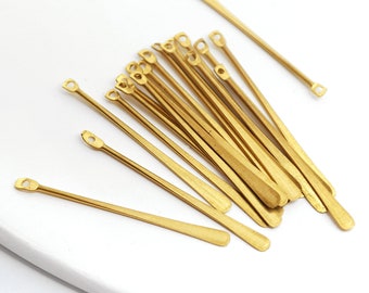 10pcs Brass earrings-Earring copper accessories-Earring connector-earring charms-Earring pendant-Brass jewelry-Stick shape earrings (ZG727)