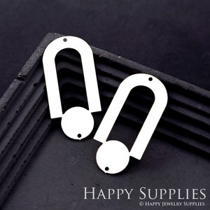 U Stainless Steel Charms, Circle Shape Steel Charms, Geometry Stainless Steel Jewelry Supplies, DIY Necklace, U Earrings (SSD1754)