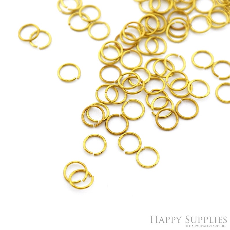Brass Closed Jump Rings Raw Brass Circle Closed Jump Ring Etsy