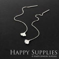 1 Pair 925 Sterling Silver Apricot Leaf Threader Earring / Geometry Jewelry / Everyday Jewelry / Perfect Gift For Her (ZE186) product logo