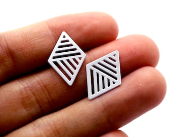 10pcs Geometric Stainless Steel Charms, Geometric Charms, Geometric Stainless Steel Jewelry Supplies, Necklace & Earrings (SSD246)