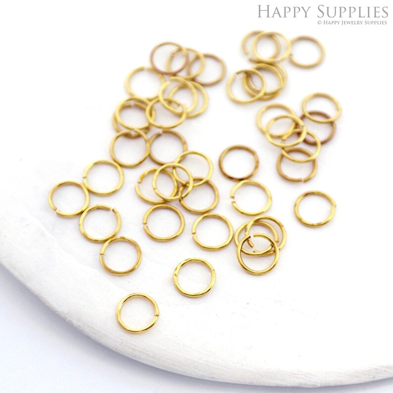 Brass Closed Jump Rings Raw Brass Circle Closed Jump Ring Etsy