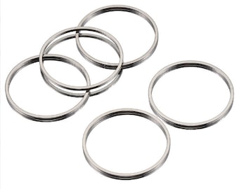 Round Hoop Connector - Circle Ring Links 201 Stainless Steel Jewelry Making 1*1mm ALL SIZES 8mm 10mm 15mm 20mm 25mm 30mm 35mm 40mm (BXG003)