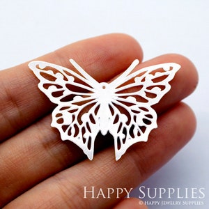 Butterfly Stainless Steel Charms, Geometric Charms, Butterfly Stainless Steel Jewelry Supplies, DIY Necklace, Butterfly Earrings (SSD1637)