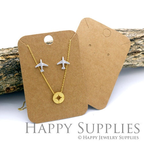 80X57MM Kraft Paper Necklace Cards/ Necklace Tag/ Earring Etsy
