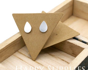 53.5X47MM Kraft Paper Triangle shape Earring Display Tags/ Earring Display Cards / Earring Holder, Jewellery Supplies, Packaging (TAG41)