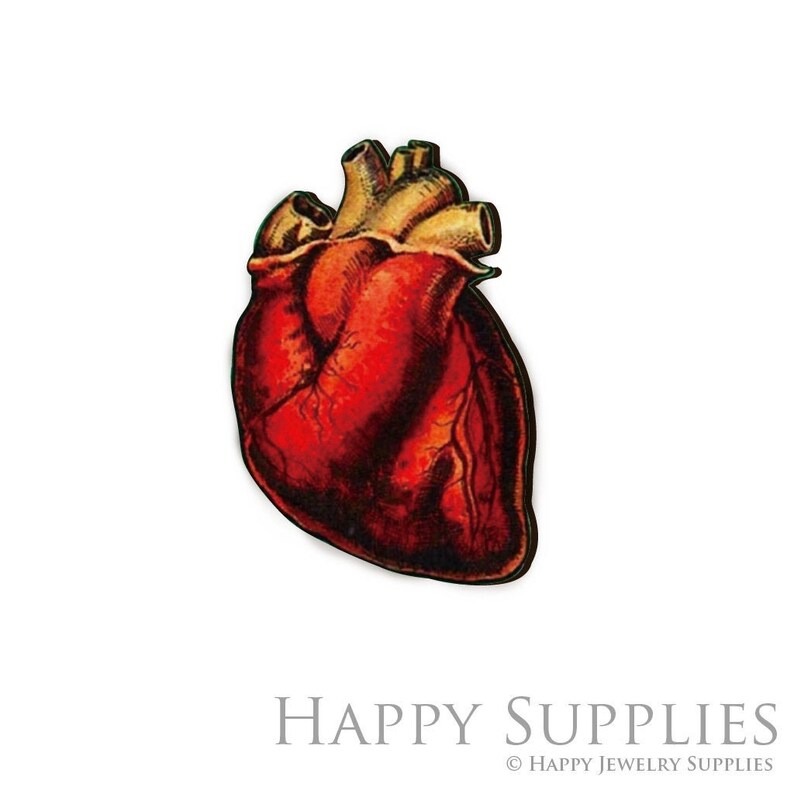 Fit for Necklace Earrings Brooch CW087-E Wooden Heart Act Various Cute Charms Handmade Laser Cut Wood Animals Pendants