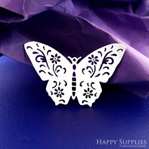 Stainless Steel Butterfly Charm, Morh Pendant, Earring Charm, Earrings Findings Necklaces, Earrings Findings, DIY Jewelry Supplies (SSD2818)
