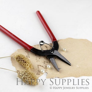 Jewelry Pliers, Hole Punch Pliers, Leather Make Hole, Red, 155x85x11mm, Pin: 1mm (PT-S012-01)