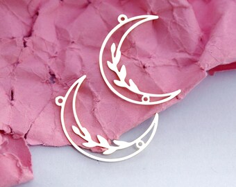 10pcs Stainless Steel Charms, Corroded Geometry Charms, Star Jewelry Supplies, Earring Connectors, Moon Earrings (SSD2232)