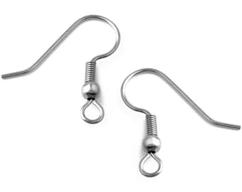 Hypoallergenic Surgical 316L Stainless Steel French Hook Earrings, Stainless Steel French Hook Earrings, Fish Hook Earring Wires (BXG007)